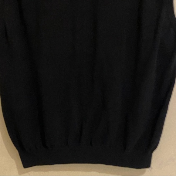 Cotton Traders Men’s 2XLT Sweater Vest Black Sleeveless Pullover V-Neck Vintage - Picture 3 of 8